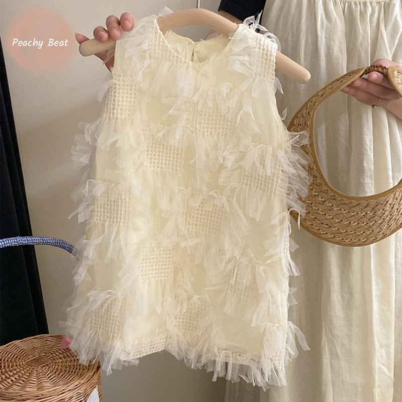 Toddler Girl Tulle Party Dress - Baby Girl Princess Cotton High-end Dress