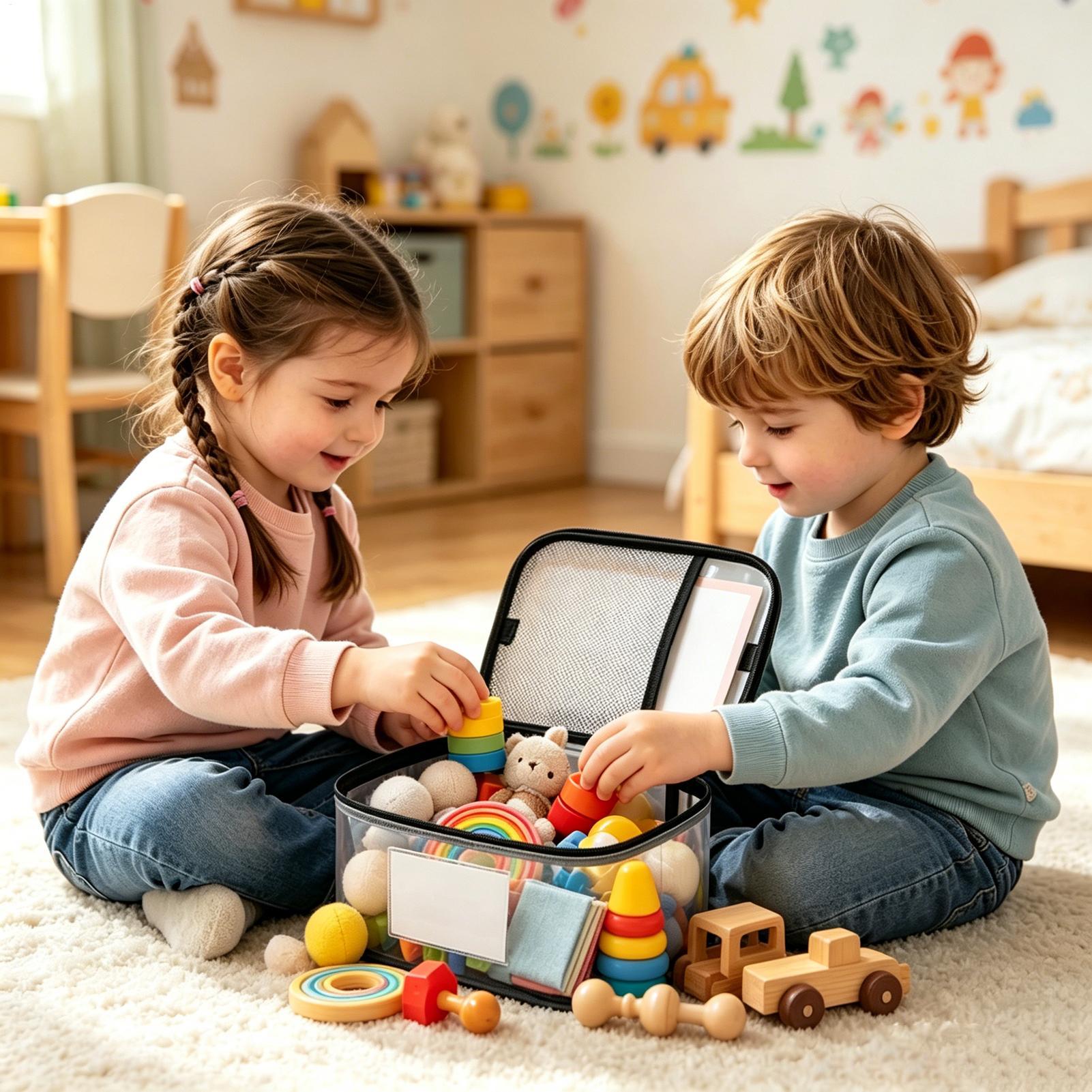 Clear Toy Storage Bags 6 Piece - Nursery 评论和价格