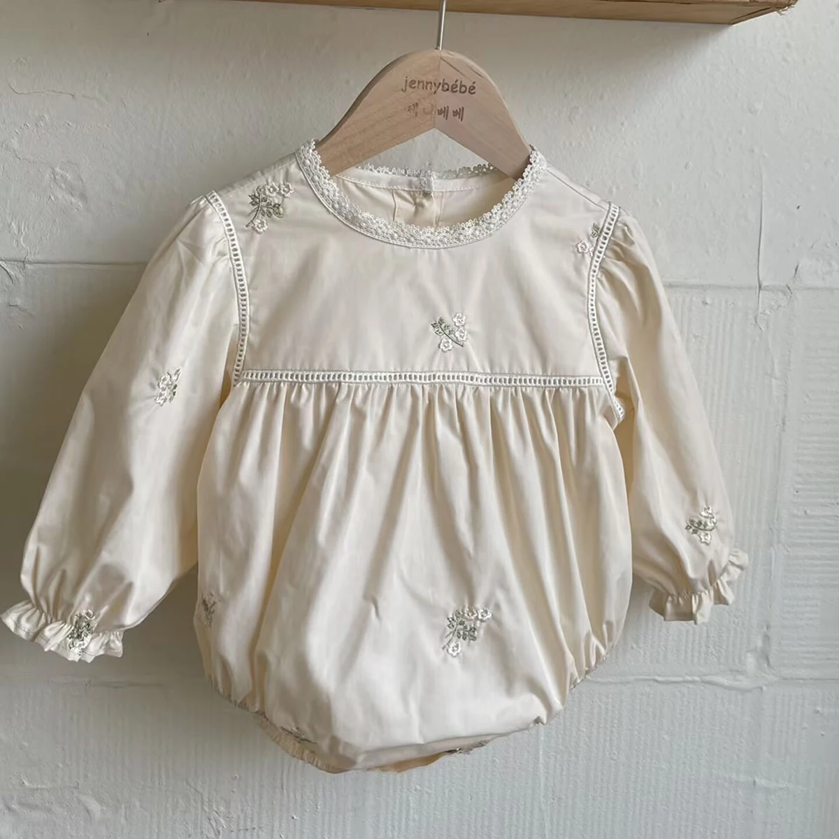 Baby Girls Embroidered Floral  - Newborn Baby Girl Romper Floral 评论和价格