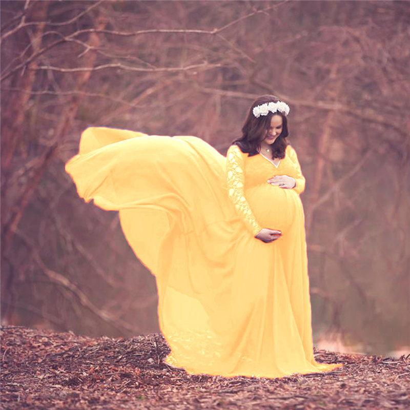 New Lace Chiffon Maternity Pho - Maternity Wear 评论和价格