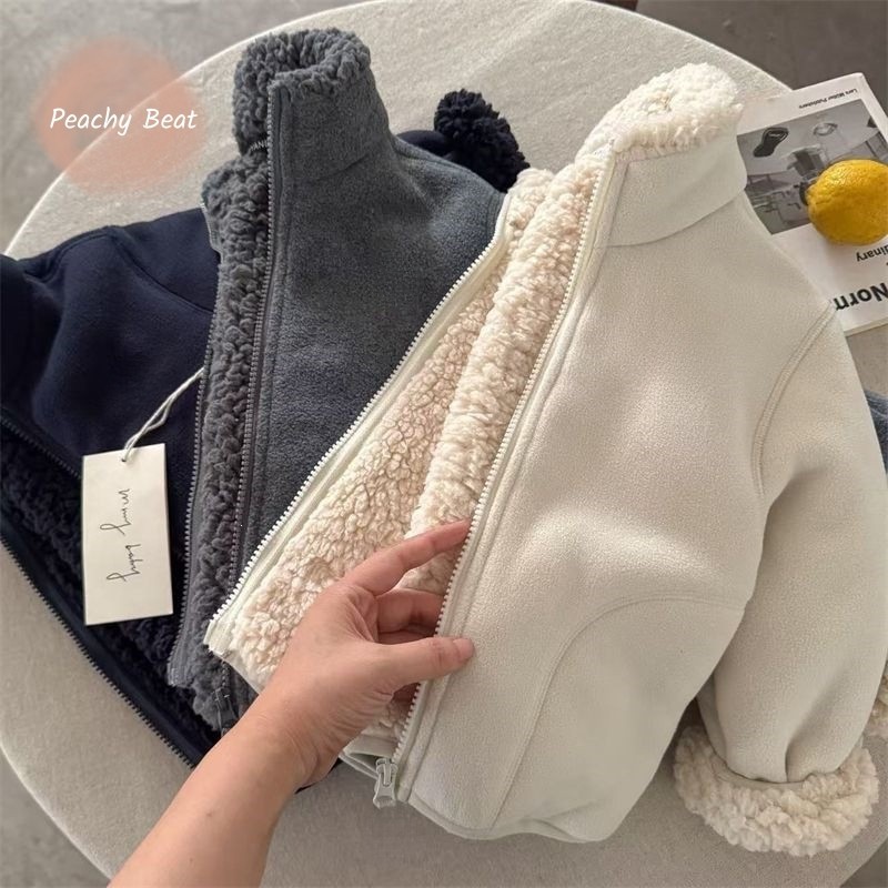 Fashion Baby Girl Boy Faux Fur - Toddler Boy Winter Fleece Jacket 评论和价格