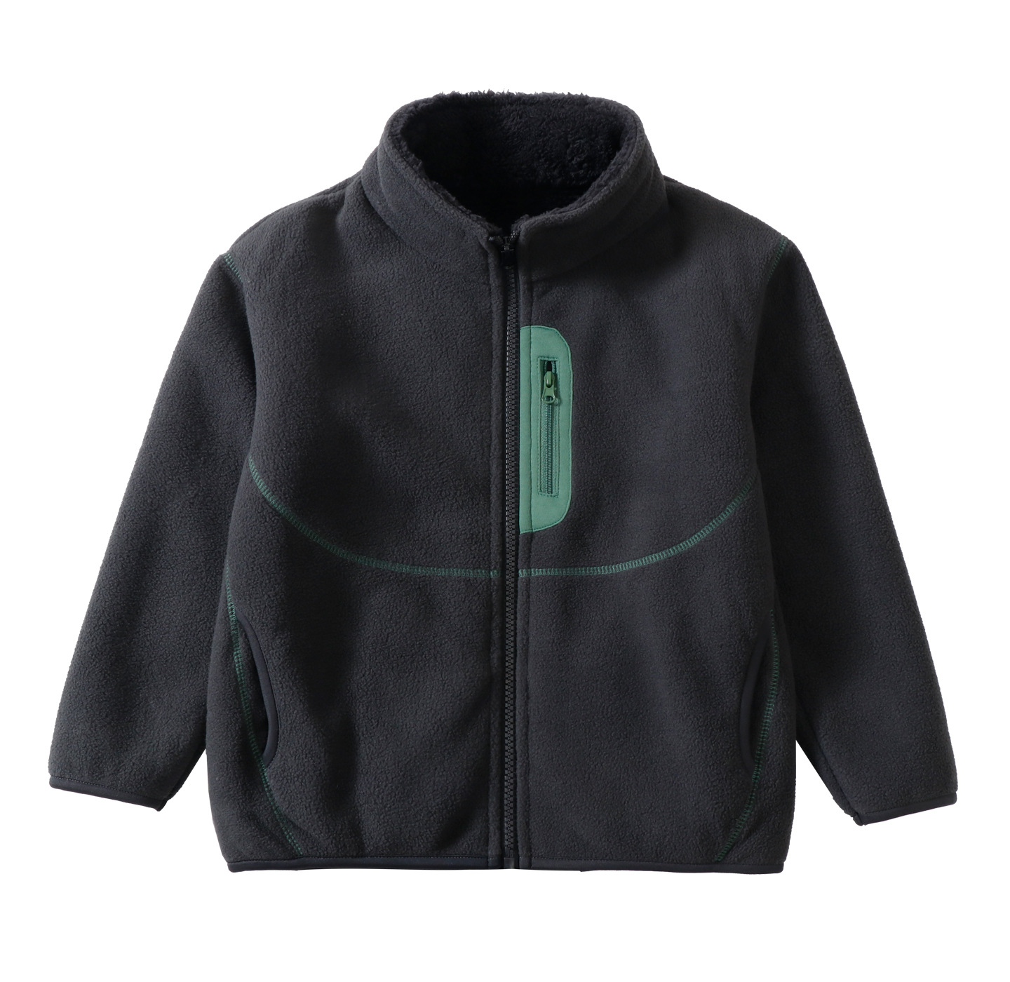 Boys Girls Kids Double Sided F - Toddler Boy Winter Fleece Jacket 评论和价格