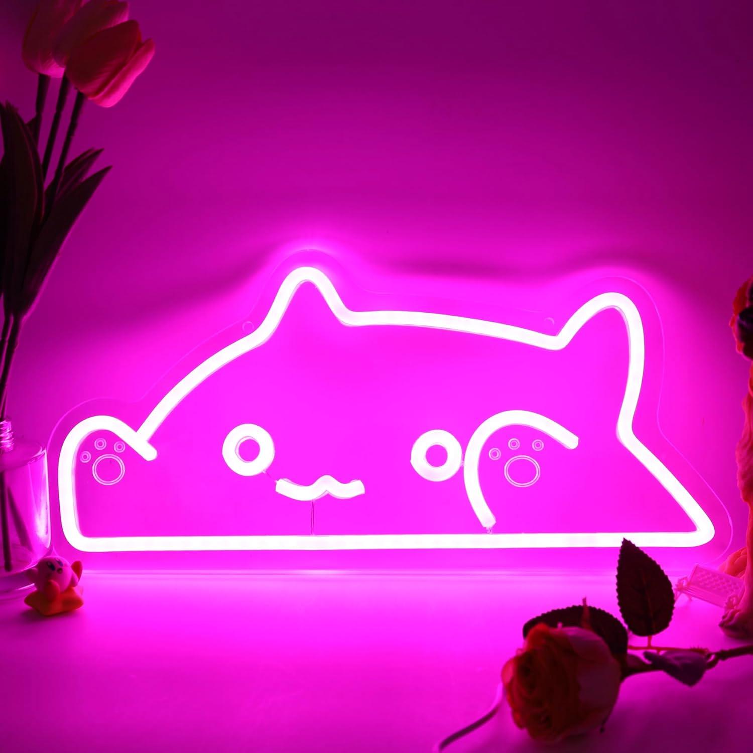 Cat Neon Sign Animal USB Dimma - Nursery 评论和价格