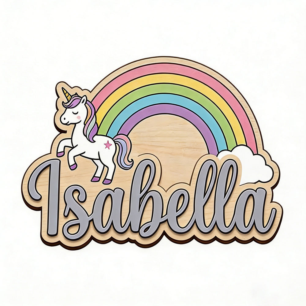 Unicorn & Pastel Rainbow Custo - Nursery 评论和价格