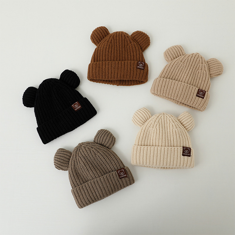 Bear Baby Winter Hat Cartoon E - Infant Beanie Hat With Ears 评论和价格