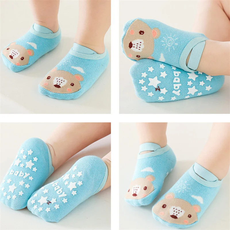 0-3Years Newborn Baby Girls Bo - Unisex Baby Socks Non Slip 评论和价格