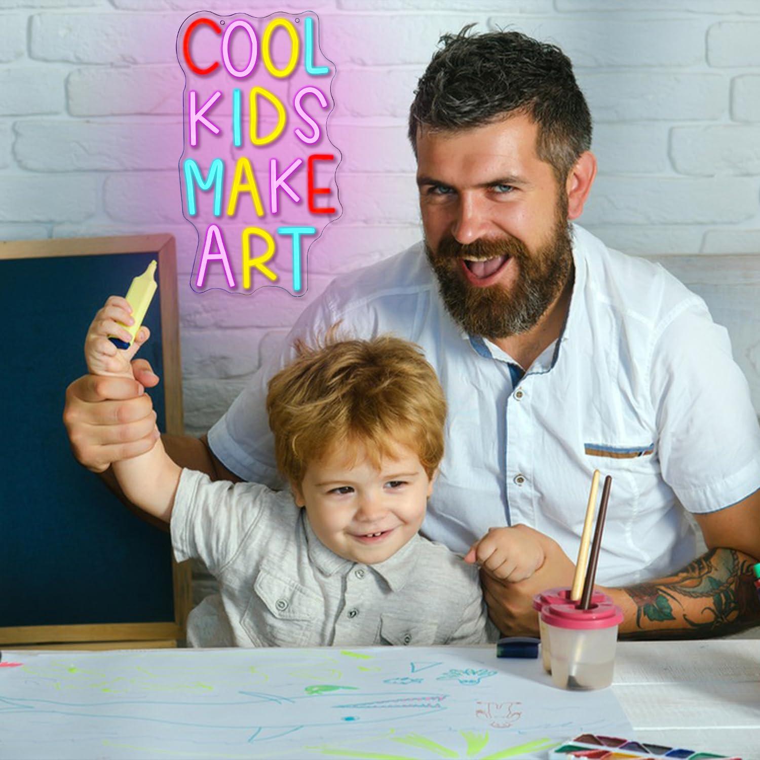 Cool Kids Make Art Neon Sign U - Nursery 评论和价格