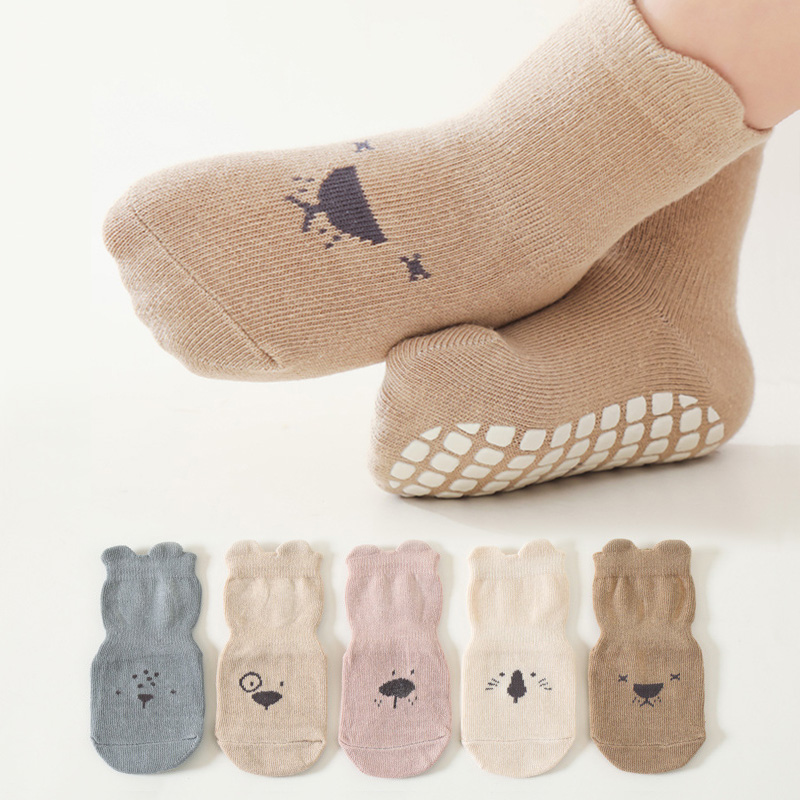 3/5 Pairs Baby Adorable Animal - Unisex Baby Socks Non Slip 评论和价格
